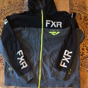 FXR Men's Black and Gray Hoodie
